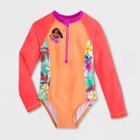 Girls' Disney Moana One Piece Swimsuits - Orange 7-8 - Disney