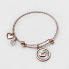 Target Stainless Steel Mom First My Mother Forever My Friend Bangle Bracelet (8) - Rose Gold, Girl's, Pink