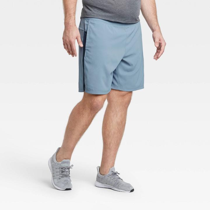 Men's 9 Lined Run Shorts - All In Motion Blue Gray