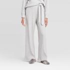Women's Mid-rise Straight Leg Cozy Rib Lounge Pants - Who What Wear Gray