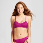 Mossimo Women's Ribbed Bralette Bikini Top - Thistle Pink -