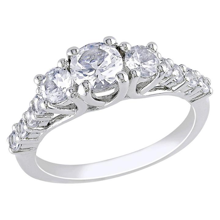 Target 1 3/8 Ct. T.w. White Sapphire Cocktail Ring - Silver - 6 - Silver,