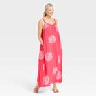 Women's Sleeveless A-line Dress - Knox Rose Light Red Tie-dye