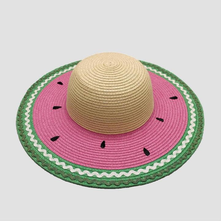 Baby Girls' Watermelon Floppy Hat - Cat & Jack Green/beige/pink 12-24m, Toddler Girl's,