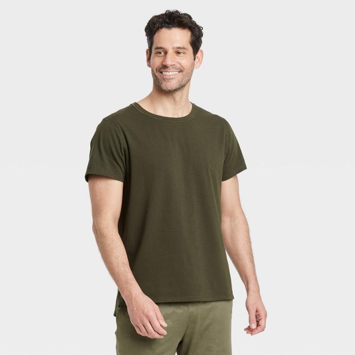 Men's Short Sleeve T-shirt - All In Motion Olive Green