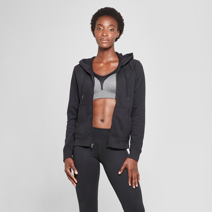 Women's Authentic Fleece Sweatshirt Full Zip-up - C9 Champion Black