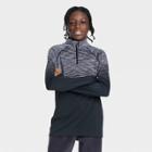 Boys' Long Sleeve Seamless 1/4 Zip Pullover Sweatshirt - All In Motion Black