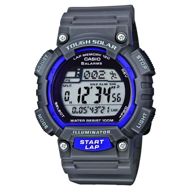 Men's Casio Solar Powered 120 Lap Sport Watch - Gray (stls100h-8av),