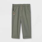 Oshkosh B'gosh Toddler Girls' Embroidered Pants - Olive Green