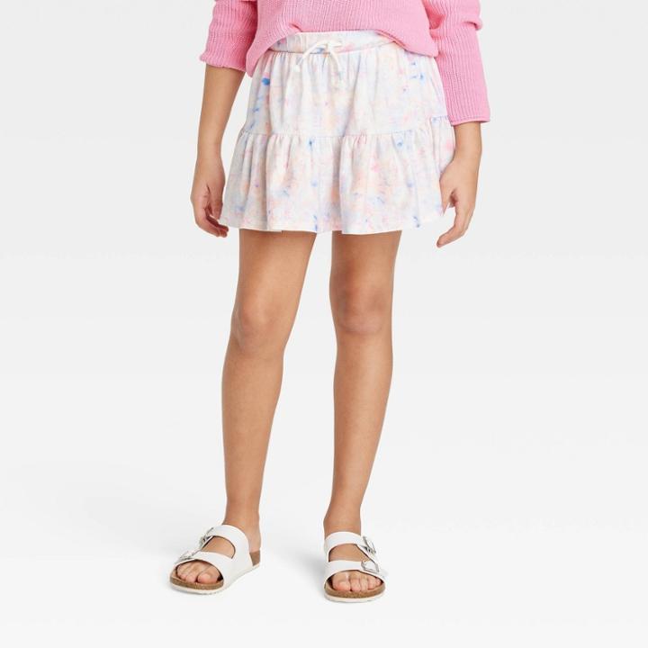 Girls' Tiered Knit Skort - Cat & Jack