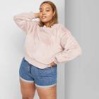 Women's Plus Size High-rise Rolled Cuff Jean Shorts - Wild Fable Blue