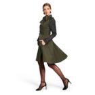 Women's Long Sleeve Front Button-down Trench Coat - Altuzarra For Target Olive/black M, Women's, Size: