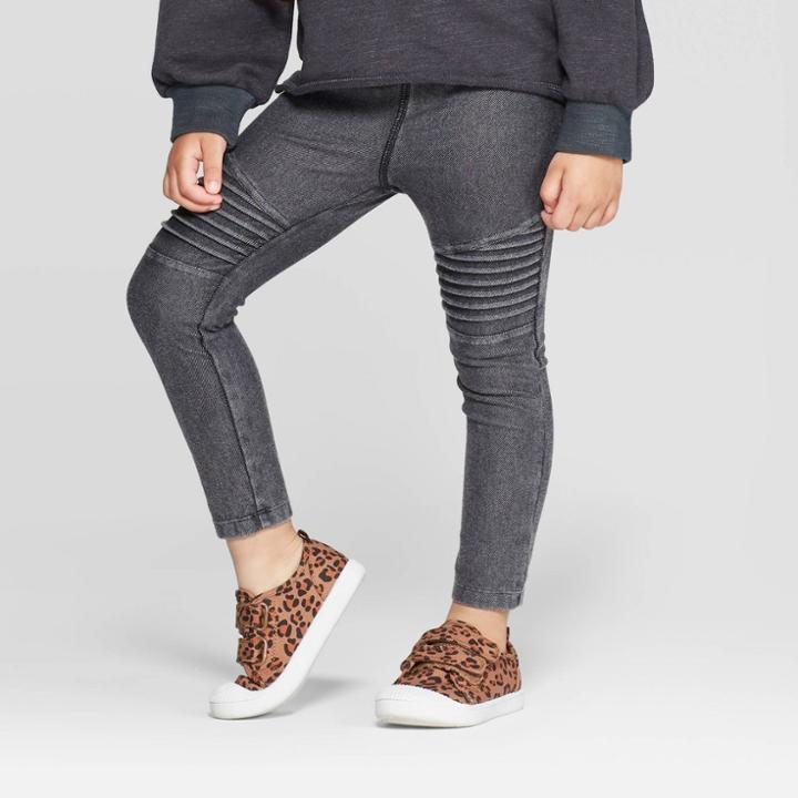 Toddler Girls' Moto Leggings - Art Class Gray