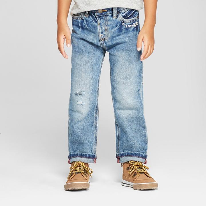 Toddler Boys' Straight Denim - Cat & Jack Medium Vintage Denim Wash