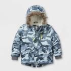 Toddler Boys' Camouflage Print Parka Jacket - Cat & Jack Gray