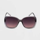 Women's Butterfly Oversized Sunglasses - A New Day Gray, Women's,