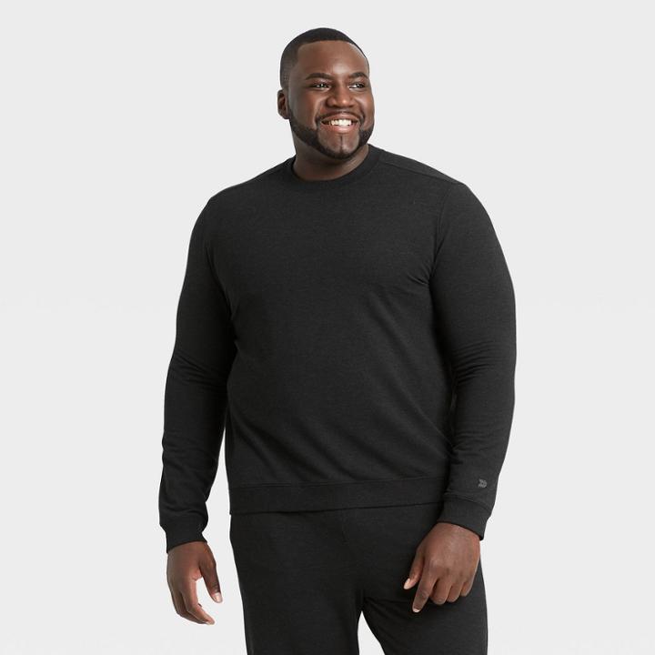 Men's Soft Gym Crew Sweatshirt - All In Motion Black S, Men's,