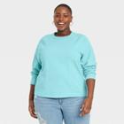 Women's Plus Size Sweatshirt - Universal Thread Turquoise