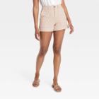 Women's High-rise Shorts - A New Day Beige