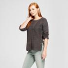 Women's Cable Side Lace-up Pullover Sweater - Nitrogen Gray