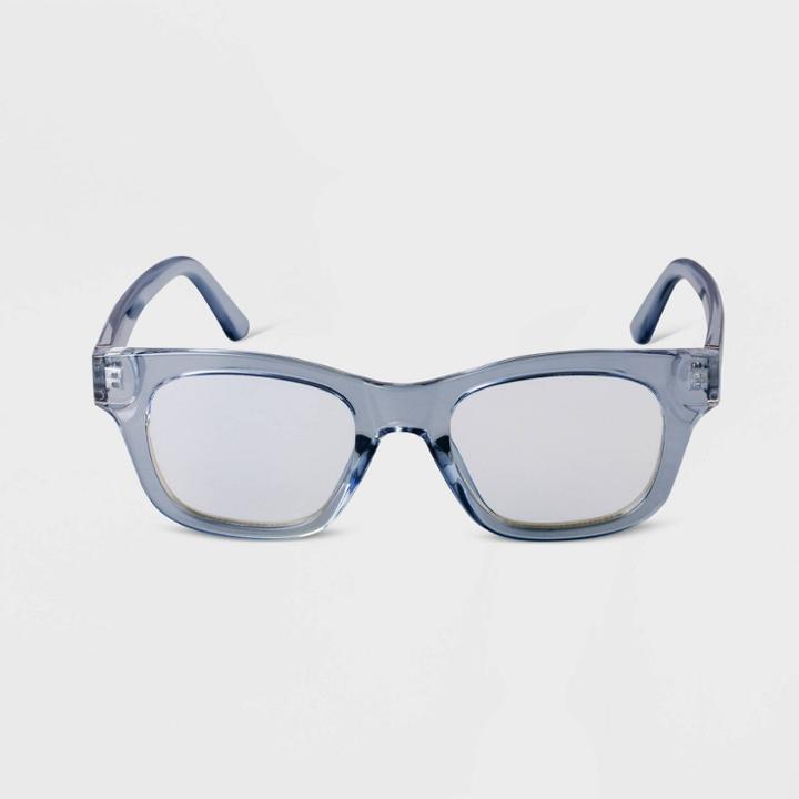 Women's Crystal Cateye Blue Light Filtering Reading Glasses - A New Day Blue