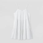 Women's Plus Size Sleeveless Tiered Short Dress - Universal Thread White