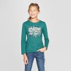Girls' Long Sleeve Amazing Things Graphic T-shirt - Cat & Jack Green