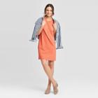 Women's Short Sleeve Mini T-shirt Dress - Universal Thread Orange