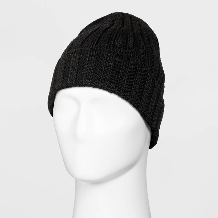 Chunky Knit Beanie - Goodfellow & Co Black