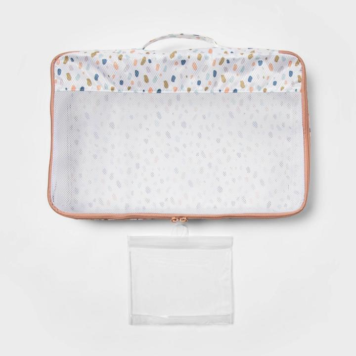 Made By Design 2pc Large Packing Cube Set Printed Terrazo White -