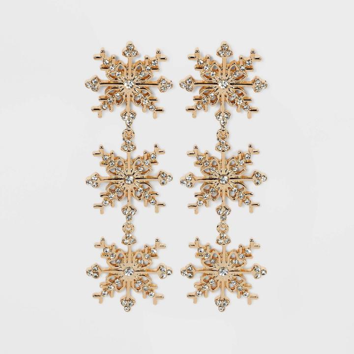 Sugarfix By Baublebar 'winter Wonderland' Statement Earrings - Gold