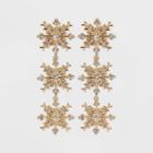 Sugarfix By Baublebar 'winter Wonderland' Statement Earrings - Gold