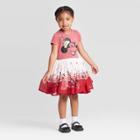Petitetoddler Girls' Disney Minnie Mouse Short Sleeve Dress - Red/white