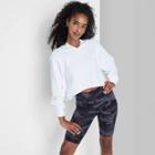 Women's High-rise Pull-on Bike Shorts - Wild Fable Gray Camo Print Xs, Gray Green Print