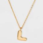 Puffy Initial Charm 'l' Pendant Necklace - Wild Fable Gold