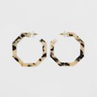 Sugarfix By Baublebar Geometric Resin Hoop Earrings - Blonde Tort, Girl's