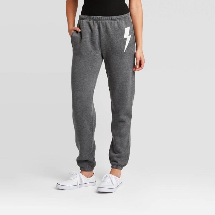 Grayson Threads Women's Lighting Bolt Jogger Pants - Gray