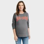 Graphic Boo Crew Maternity Sweatshirt - Isabel Maternity By Ingrid & Isabel Gray