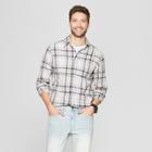 Men's Plaid Long Sleeve Cotton Slub Button-down Shirt - Goodfellow & Co Gray
