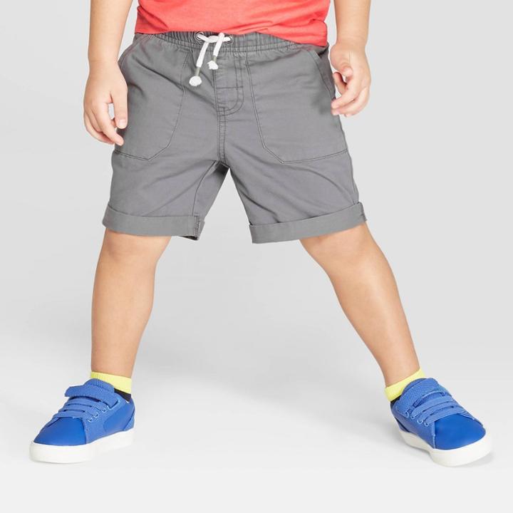 Toddler Boys' Twill Pull-on Shorts - Cat & Jack Gray