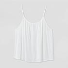 Women's Plus Size Scoop Neck Linen Cami Top - A New Day White 1x, Women's,