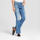 Women's Mid-rise Destructed Skinny Bootcut Jeans - Universal Thread Light Wash