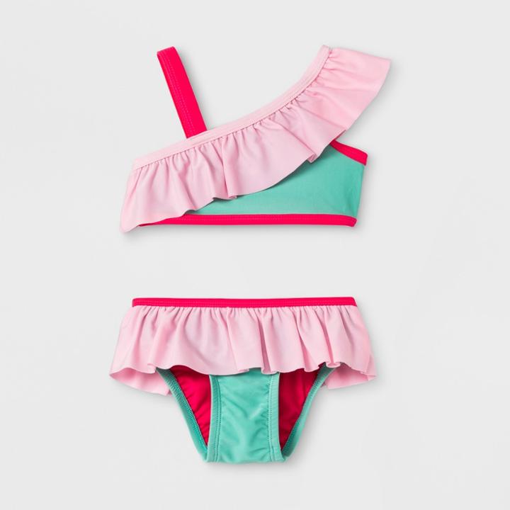 Baby Girls' Ruffle Bikini Set - Cat & Jack Turquoise