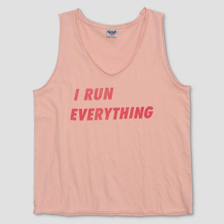 Junk Food Women's Plus Size Wonder Woman I Run Everything Tank Top - Pink