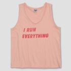 Junk Food Women's Plus Size Wonder Woman I Run Everything Tank Top - Pink