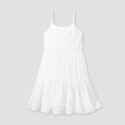 Girls' Tiered Woven Dress - Art Class White