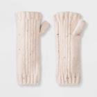 Women's Fingerless Glove - Universal Thread Cream One Size, Women's, Caraway