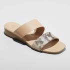Women's Ana Snake Two Band Espadrille Sandals - A New Day Blush