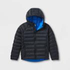 Boys' Packable Hooded Puffer Jacket - All In Motion Black