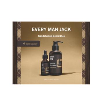 Every Man Jack Sandalwood Beard Kit - Includes Beard Wash And Beard Oil